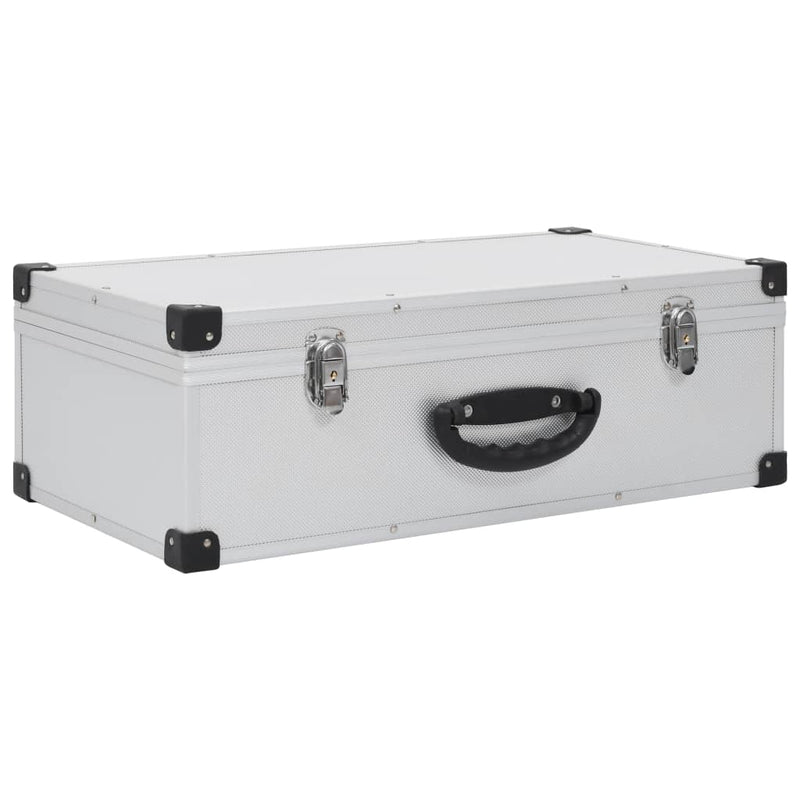 vidaXL CD Case for 80 CDs Aluminium ABS Silver