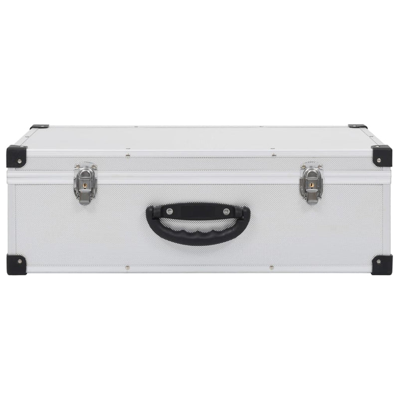 vidaXL CD Case for 80 CDs Aluminium ABS Silver