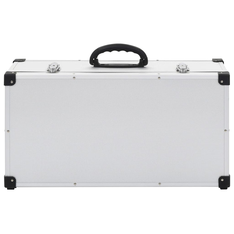vidaXL CD Case for 80 CDs Aluminium ABS Silver