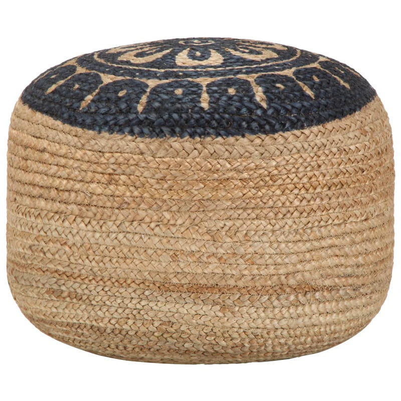 vidaXL Handmade Pouffe Blue 45x30 cm Jute