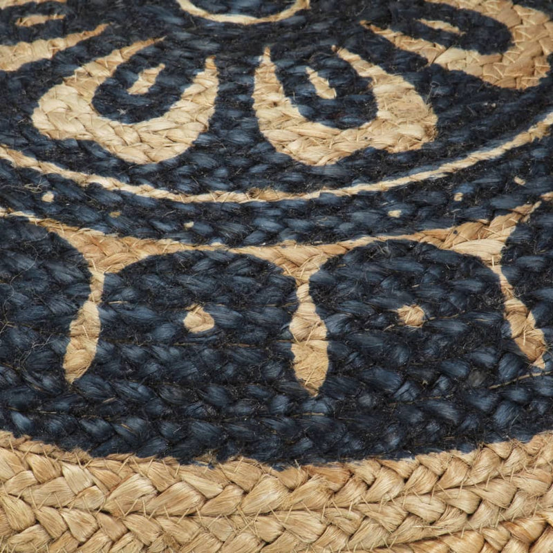 vidaXL Handmade Pouffe Blue 45x30 cm Jute