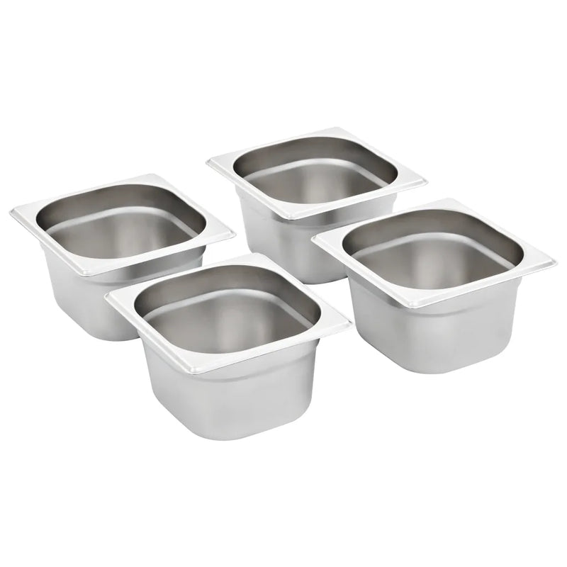 Gastronorm Containers 12 pcs GN 1/6 100 mm Stainless Steel
