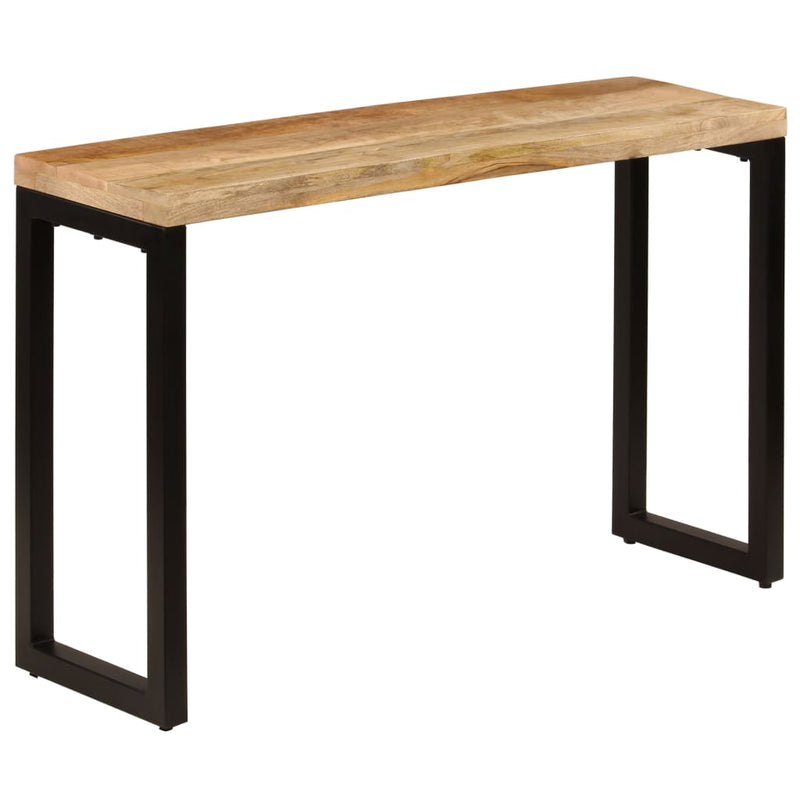 vidaXL Console Table 120x35x76 cm Solid Wood Mango and Steel