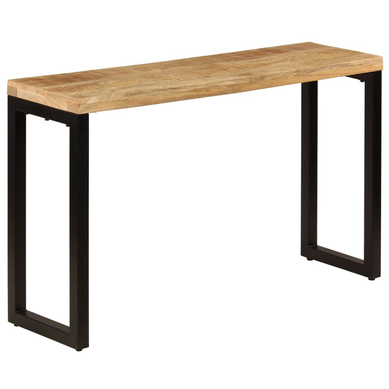 vidaXL Console Table 120x35x76 cm Solid Wood Mango and Steel