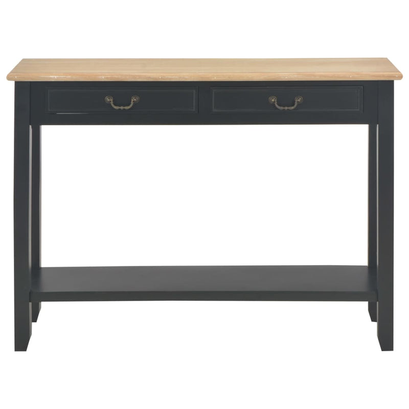 vidaXL Console Table Black 110x35x80 cm Wood