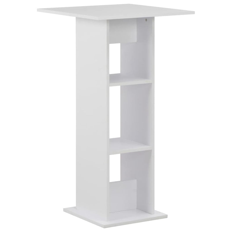 Bar Table White 60x60x110 cm