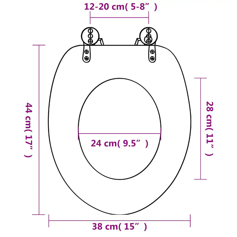 Toilet Seats with Lids 2 pcs MDF Sea Star