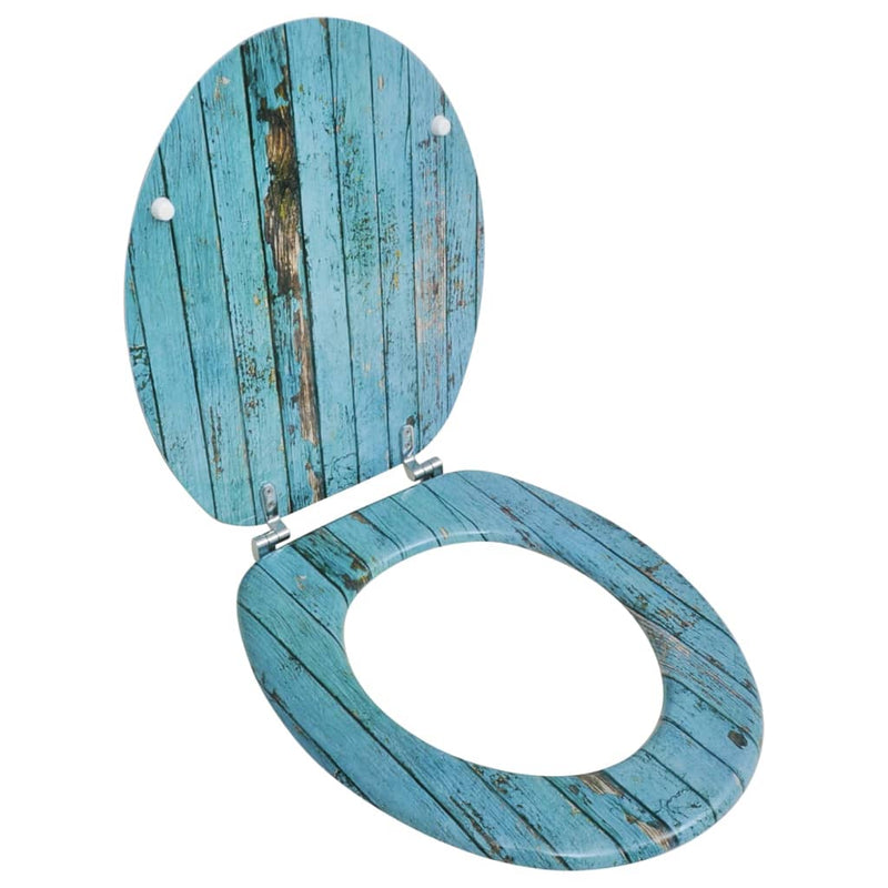 vidaXL Toilet Seats with Lids 2 pcs MDF Old Wood
