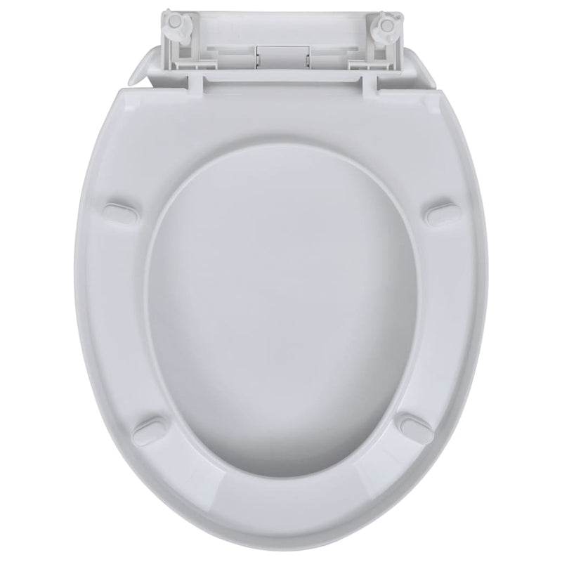 vidaXL Toilet Seats with Soft Close Lids 2 pcs Plastic White