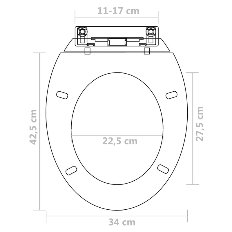 vidaXL Toilet Seats with Soft Close Lids 2 pcs Plastic White