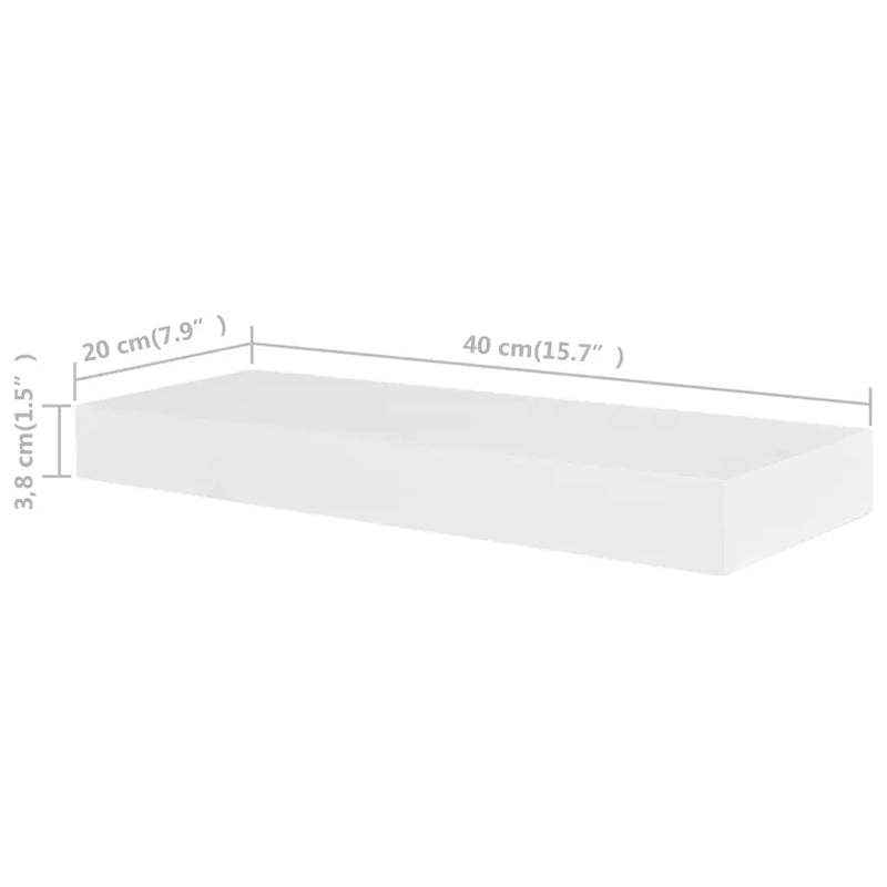 Wall Shelves 4 pcs White 40 cm