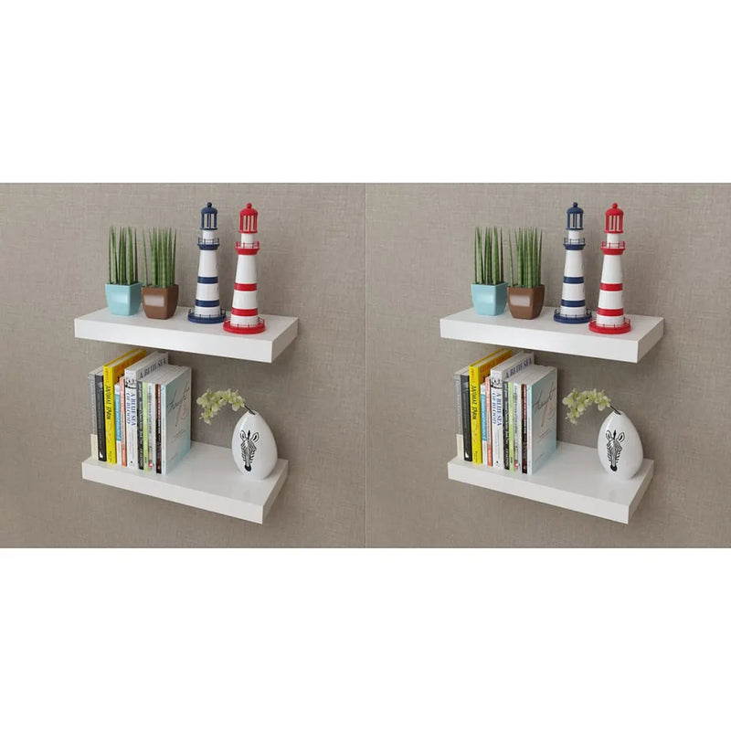 Wall Shelves 4 pcs White 40 cm