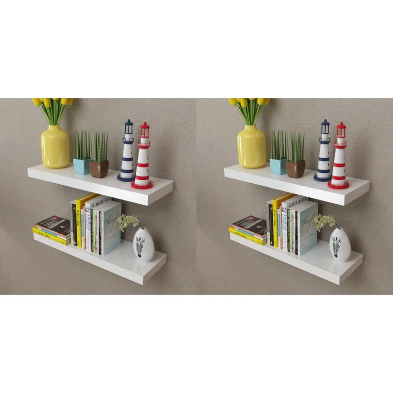 Wall Shelves 4 pcs White 60 cm