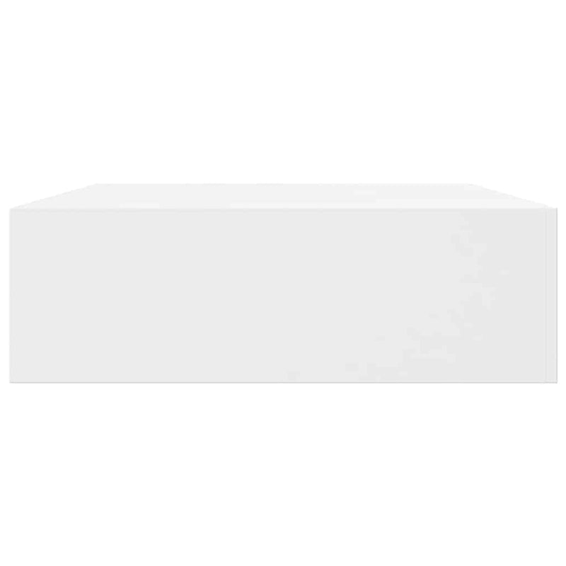 vidaXL Floating Wall Shelves with Drawers 2 pcs White 48 cm