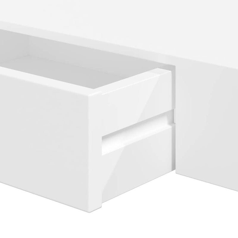 vidaXL Floating Wall Shelves with Drawers 2 pcs White 48 cm