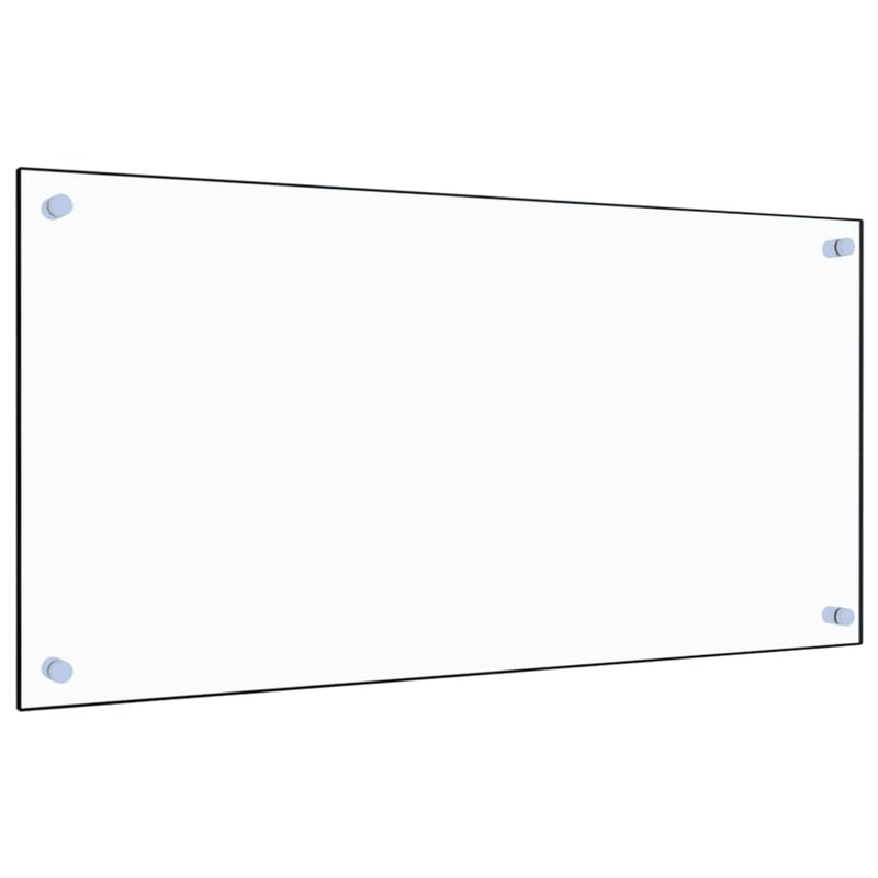 vidaXL Kitchen Backsplash Transparent 80x40 cm Tempered Glass