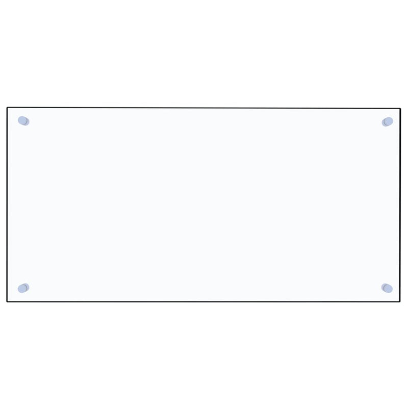vidaXL Kitchen Backsplash Transparent 80x40 cm Tempered Glass