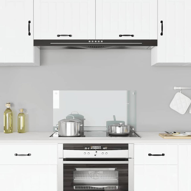 vidaXL Kitchen Backsplash Transparent 80x40 cm Tempered Glass