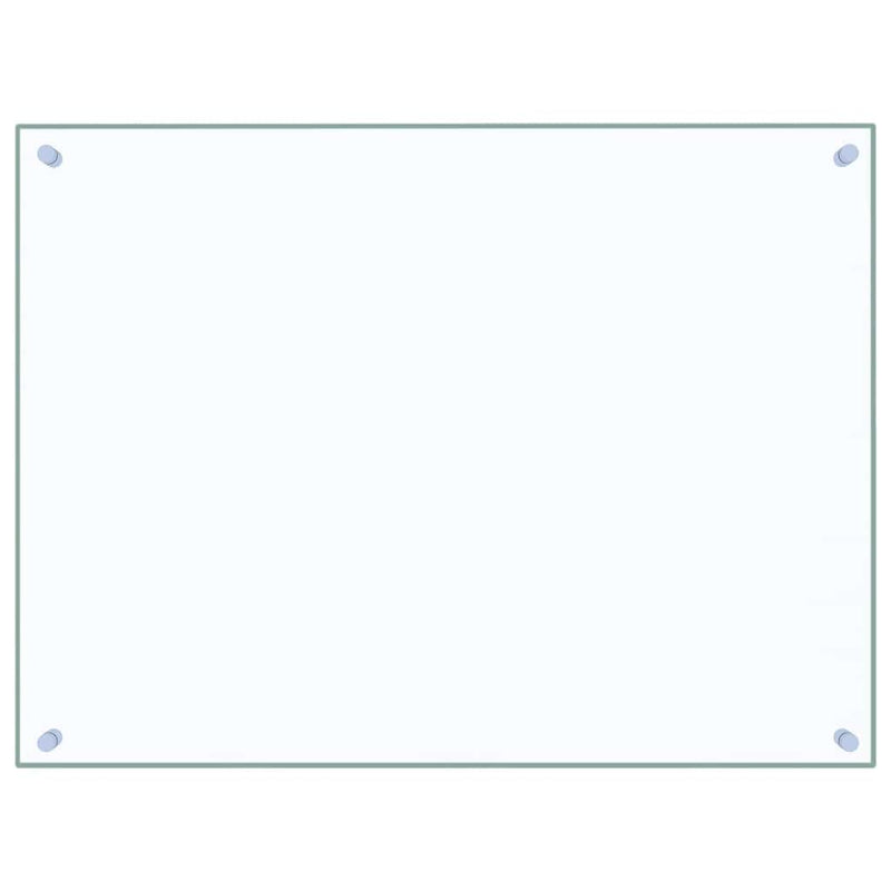 vidaXL Kitchen Backsplash Transparent 80x60 cm Tempered Glass