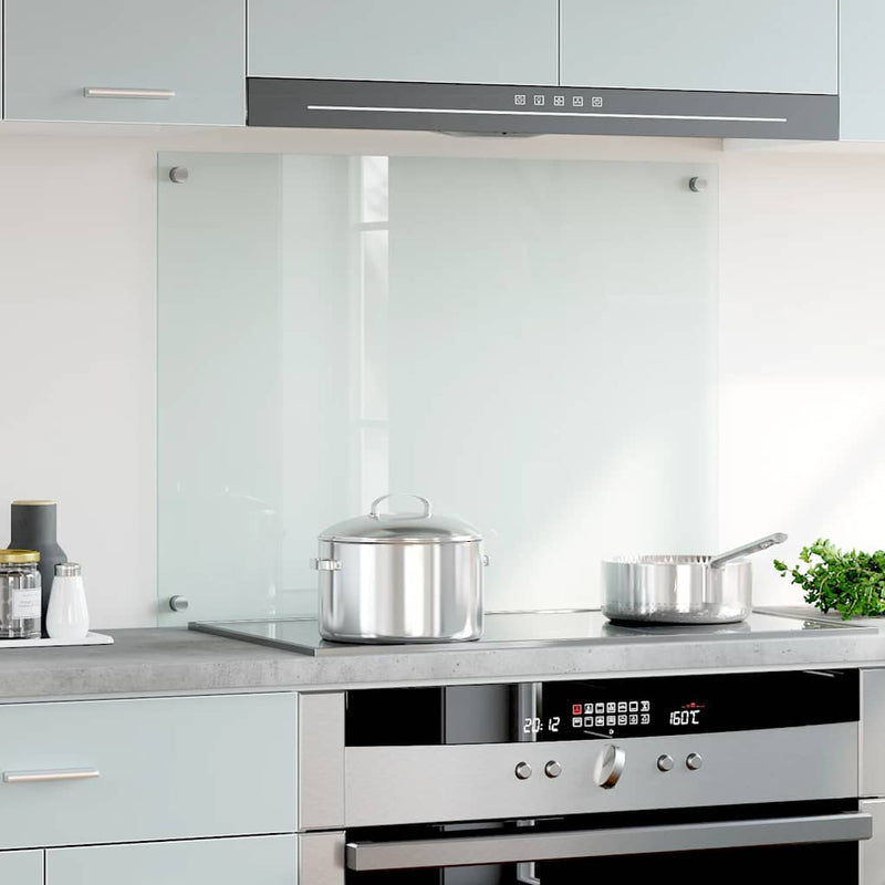 vidaXL Kitchen Backsplash Transparent 80x60 cm Tempered Glass