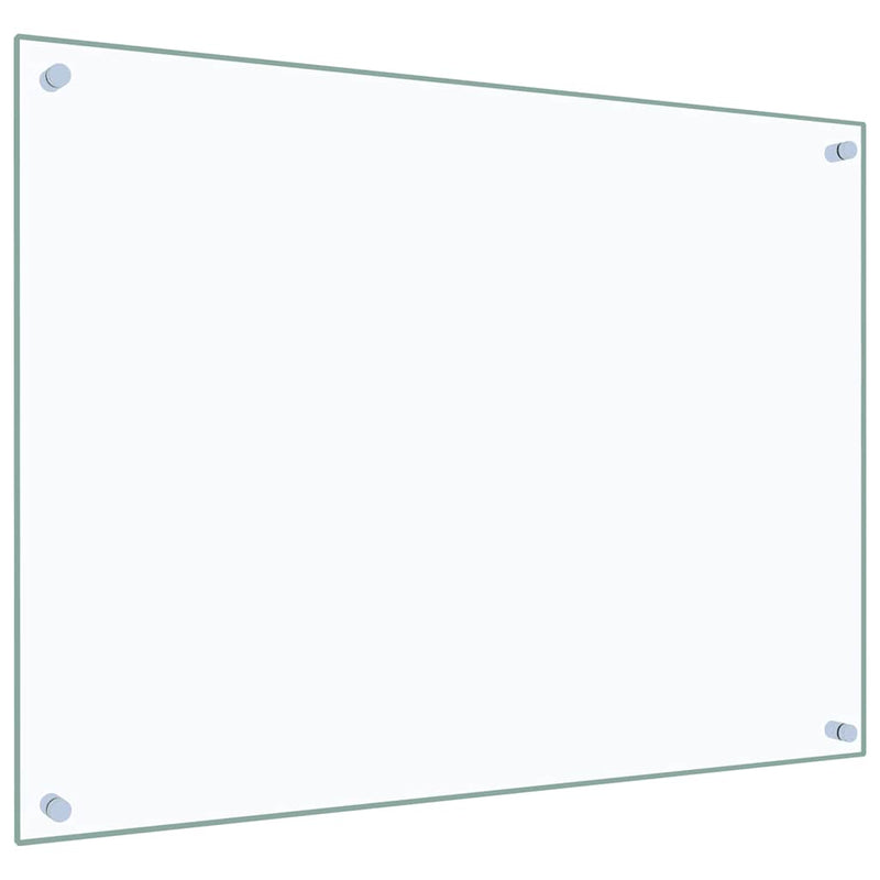 vidaXL Kitchen Backsplash Transparent 80x60 cm Tempered Glass