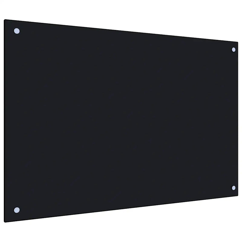 Kitchen Backsplash Black 90x60 cm Tempered Glass