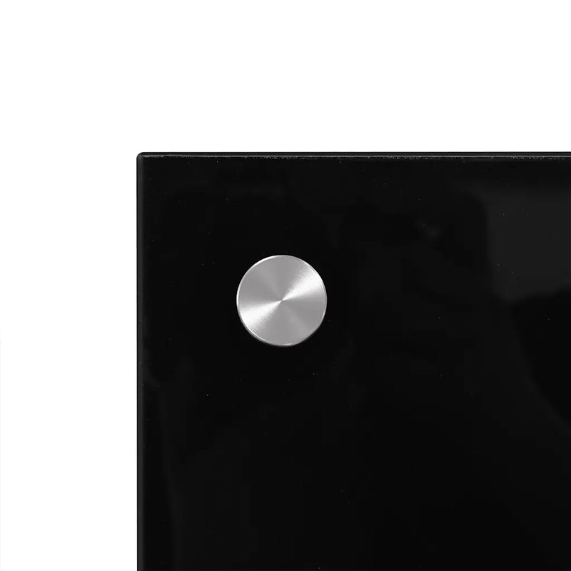 Kitchen Backsplash Black 90x60 cm Tempered Glass