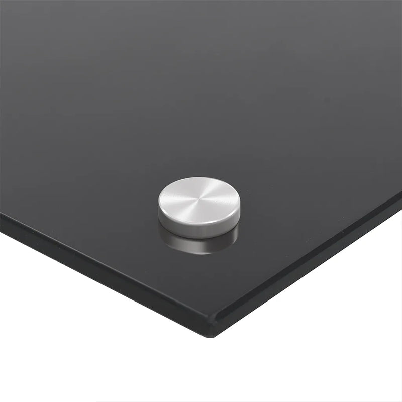 Kitchen Backsplash Black 90x60 cm Tempered Glass