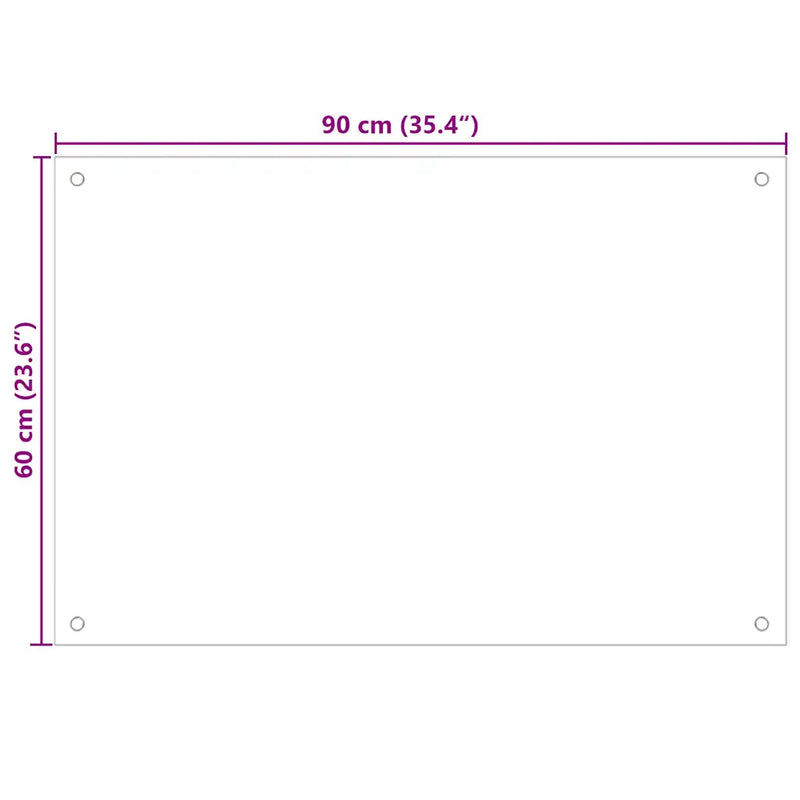 Kitchen Backsplash Black 90x60 cm Tempered Glass