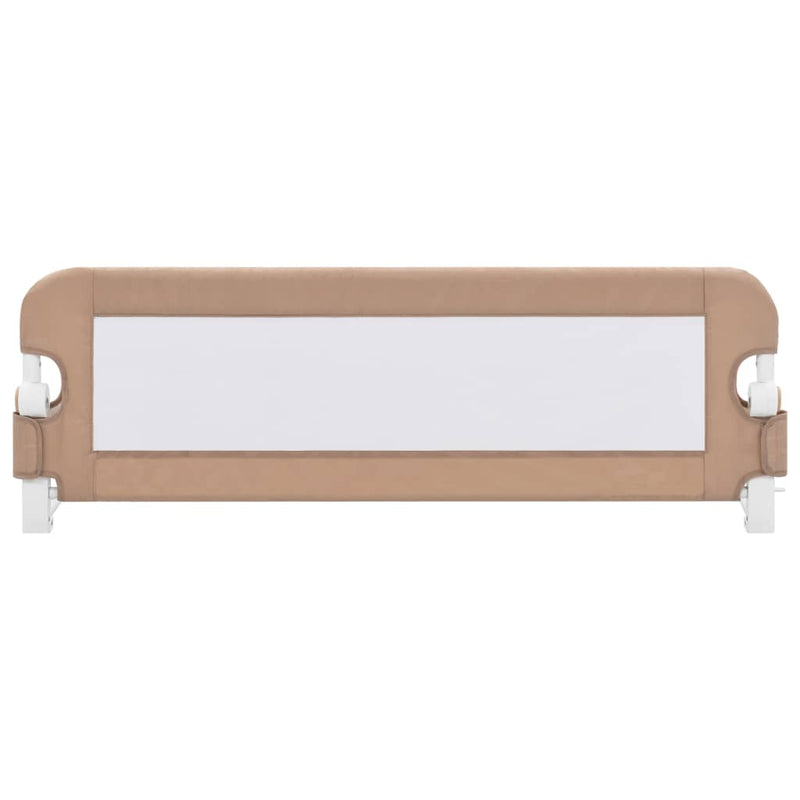 Toddler Safety Bed Rail Taupe 120x42 cm Polyester