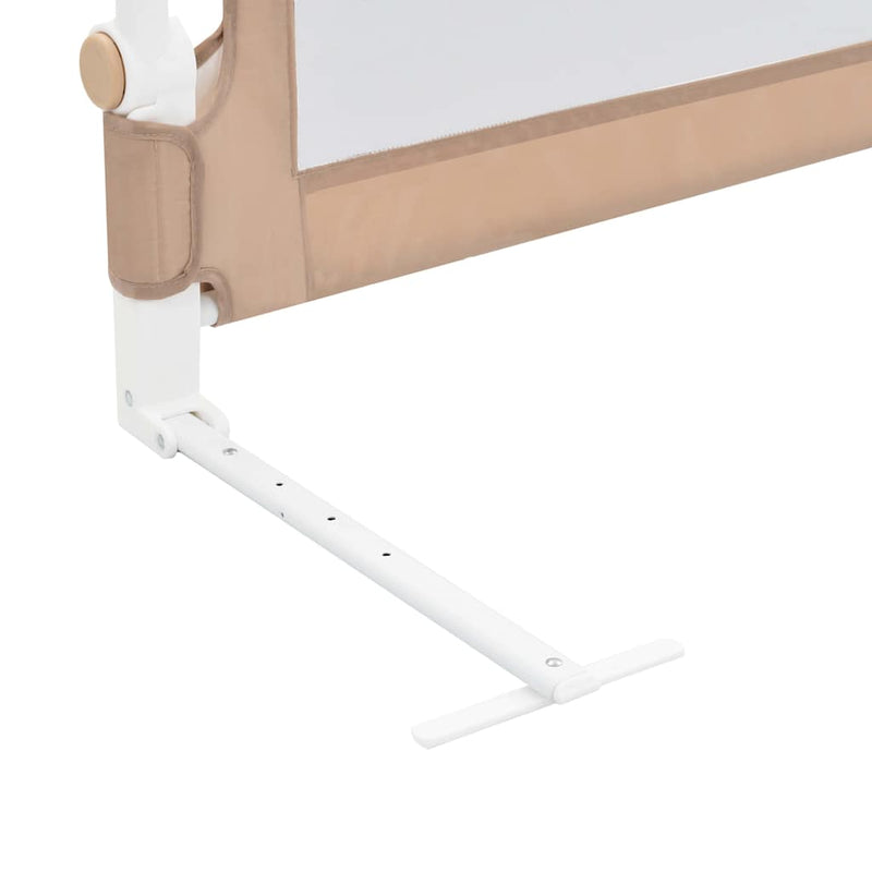 vidaXL Toddler Safety Bed Rail Taupe 120x42 cm Polyester