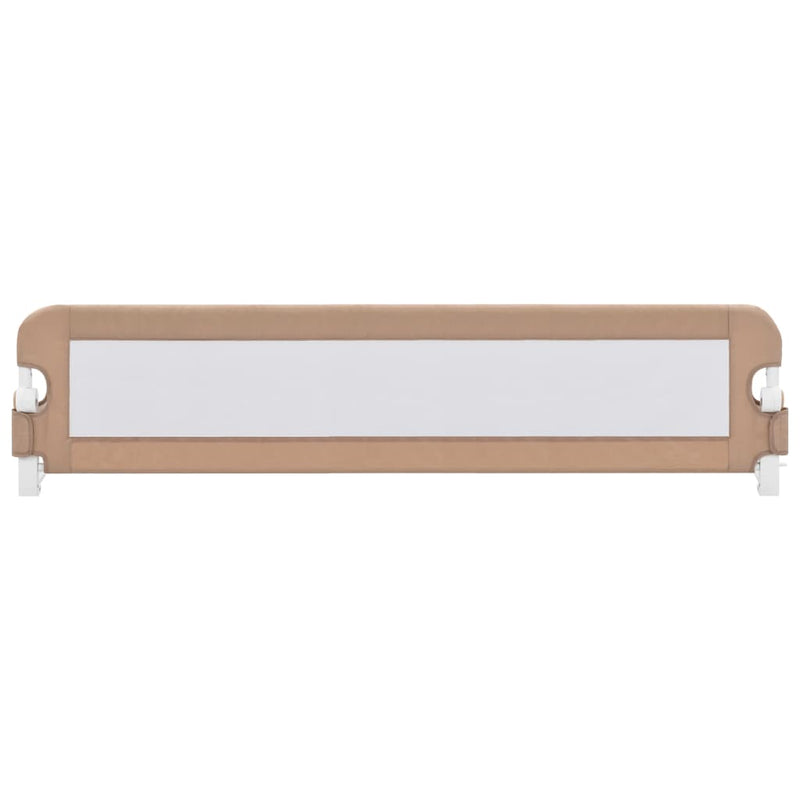 Toddler Safety Bed Rail Taupe 180x42 cm Polyester