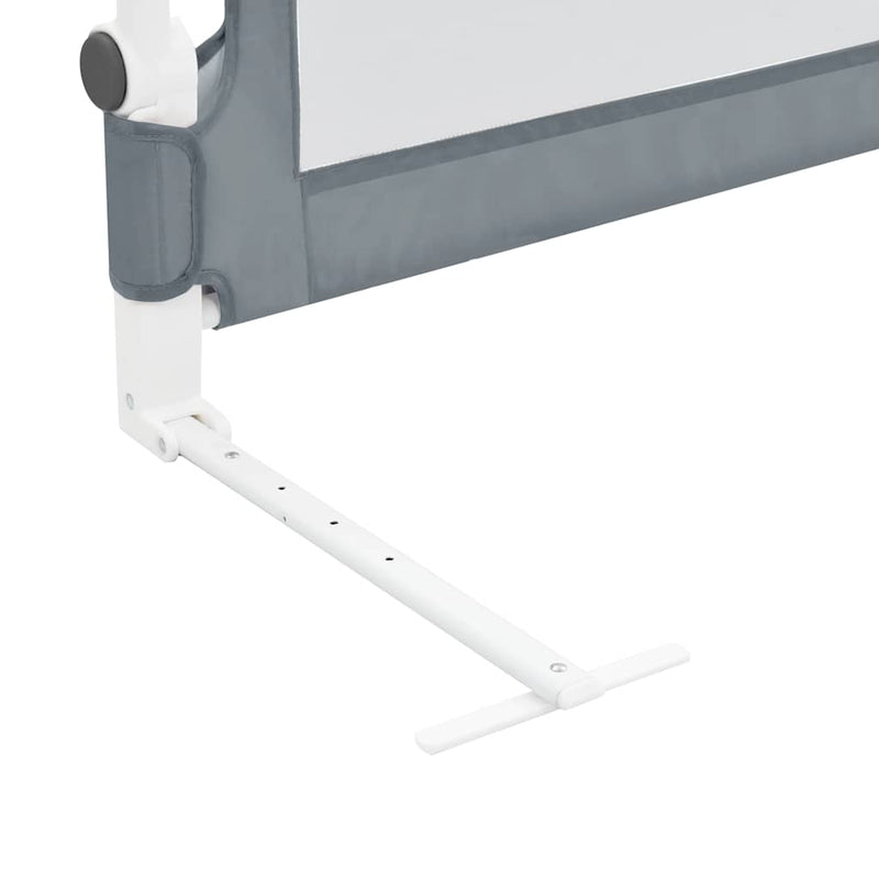 vidaXL Toddler Safety Bed Rail Grey 120x42 cm Polyester