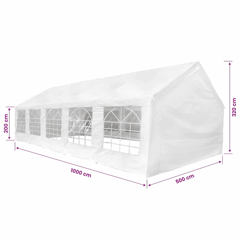 Party Tent Top and Side Panels 10 x 5 m