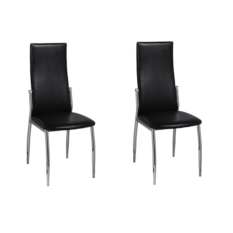 Dining Chairs 2 pcs Black Faux Leather