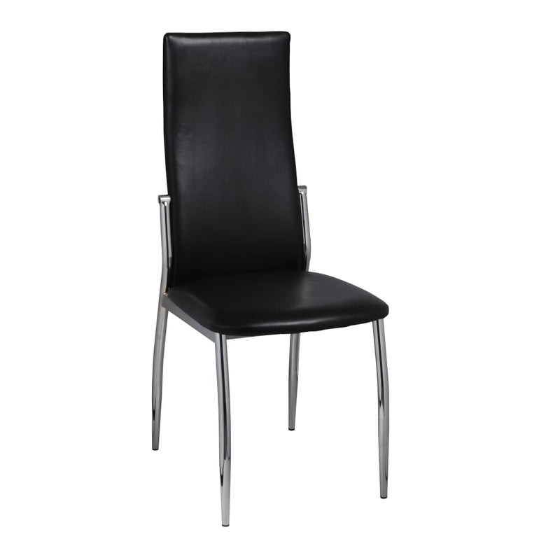 Dining Chairs 2 pcs Black Faux Leather