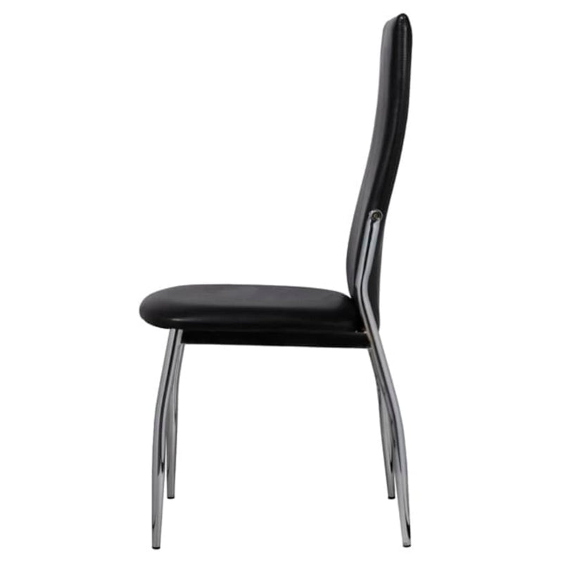 vidaXL Dining Chairs 2 pcs Black Faux Leather