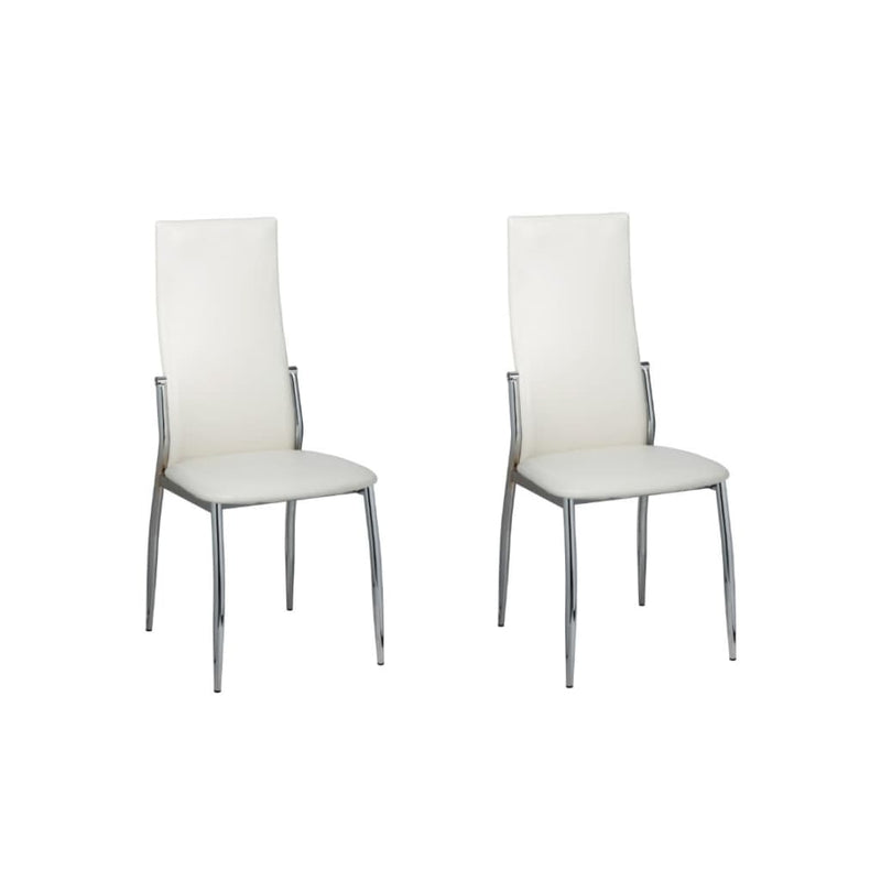vidaXL Dining Chairs 2 pcs White Faux Leather
