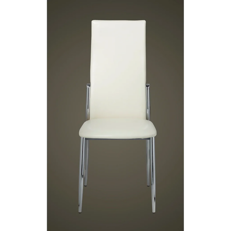 Dining Chairs 2 pcs White Faux Leather