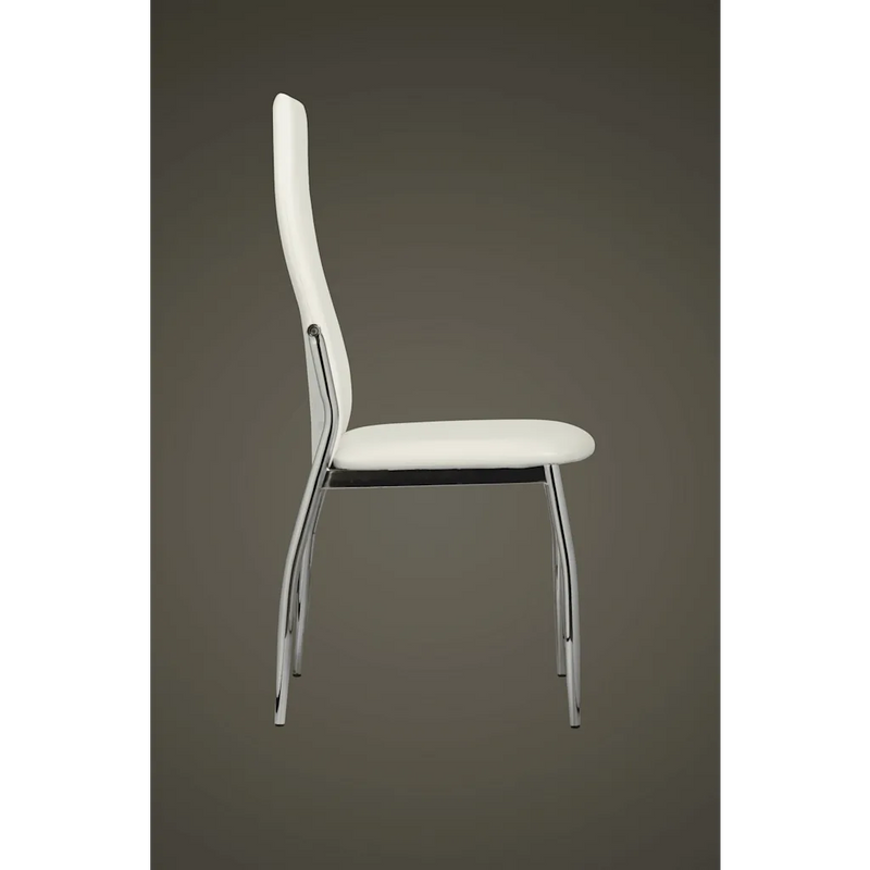 Dining Chairs 2 pcs White Faux Leather