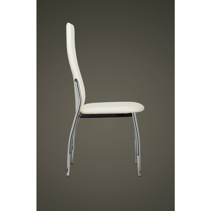 vidaXL Dining Chairs 2 pcs White Faux Leather