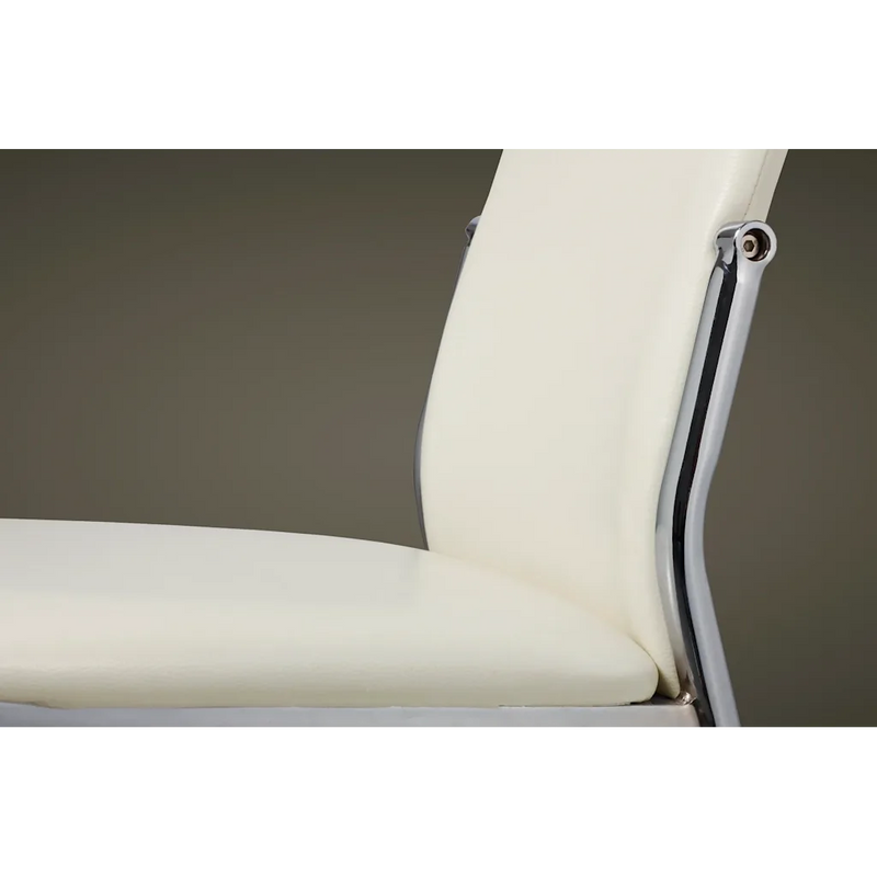 Dining Chairs 2 pcs White Faux Leather