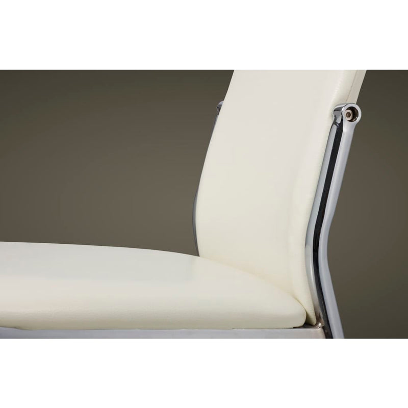 vidaXL Dining Chairs 2 pcs White Faux Leather