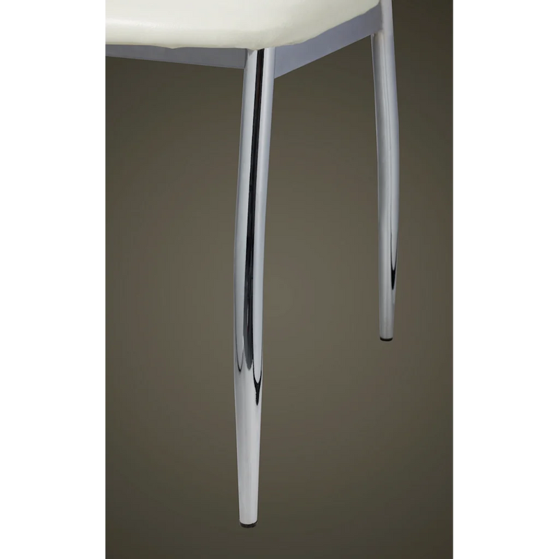 Dining Chairs 2 pcs White Faux Leather