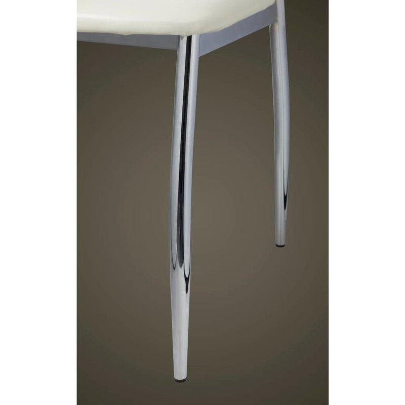 vidaXL Dining Chairs 2 pcs White Faux Leather