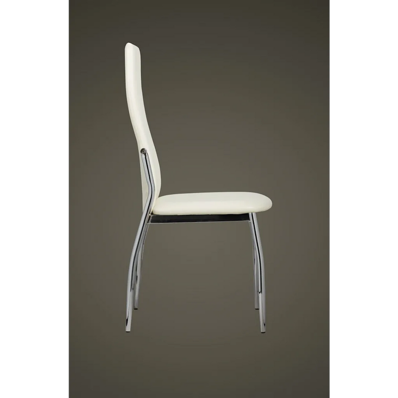 Dining Chairs 4 pcs White Faux Leather
