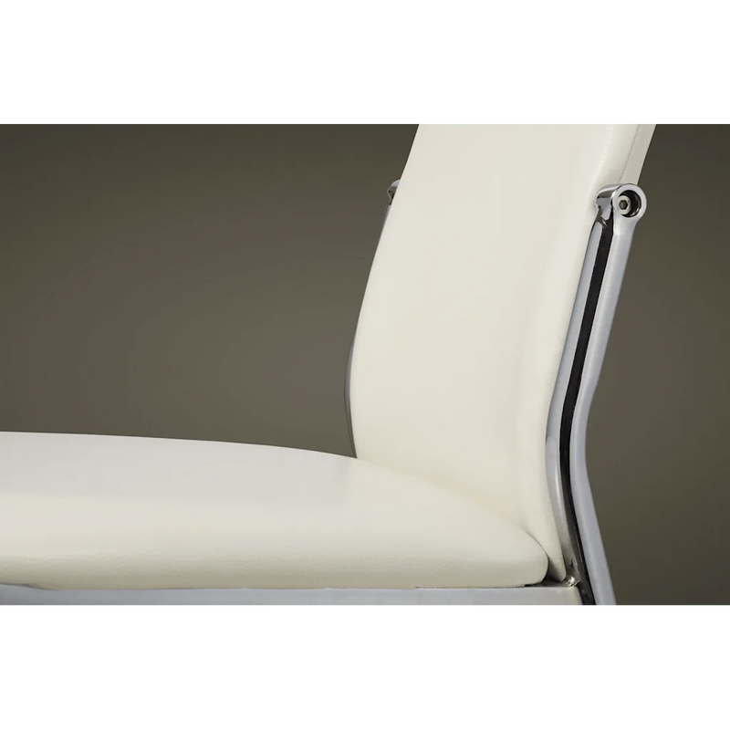 Dining Chairs 4 pcs White Faux Leather