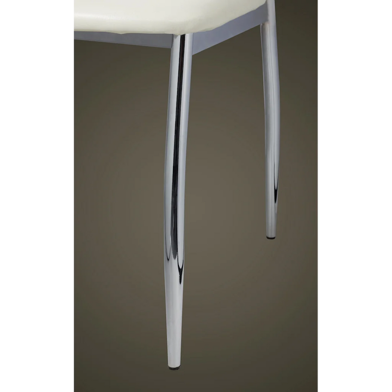 Dining Chairs 4 pcs White Faux Leather