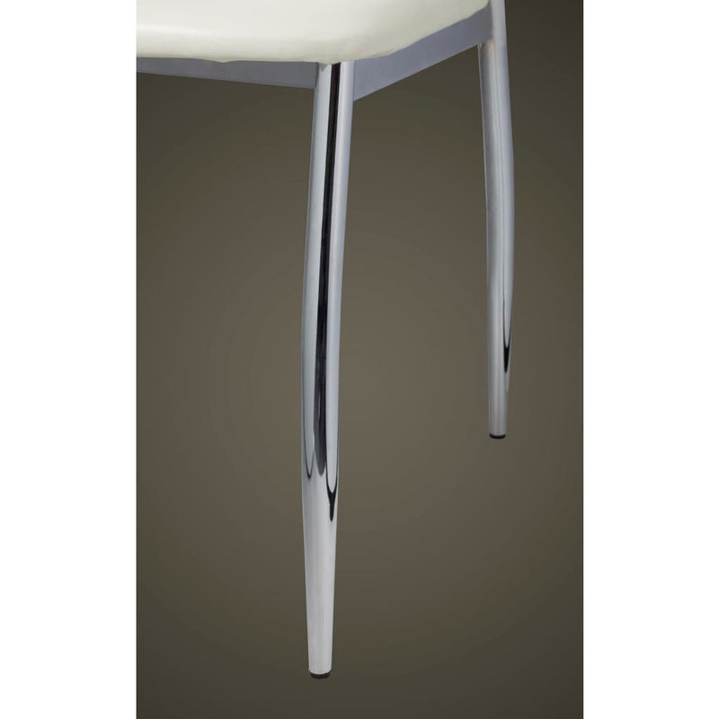 vidaXL Dining Chairs 4 pcs White Faux Leather