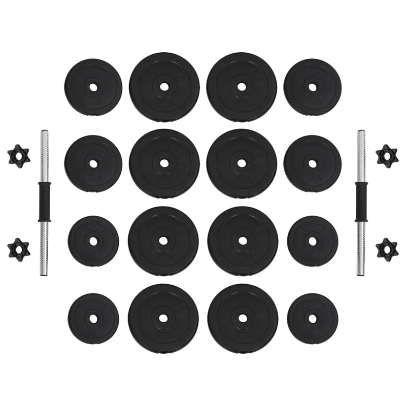 vidaXL Dumbbells 2x15 kg
